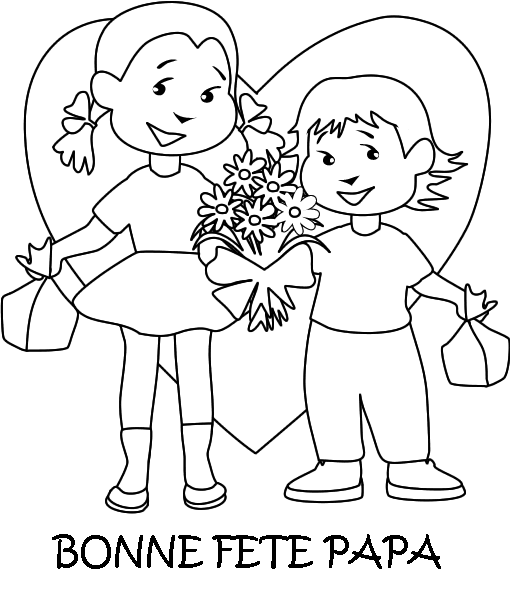 coloriage fete des peres