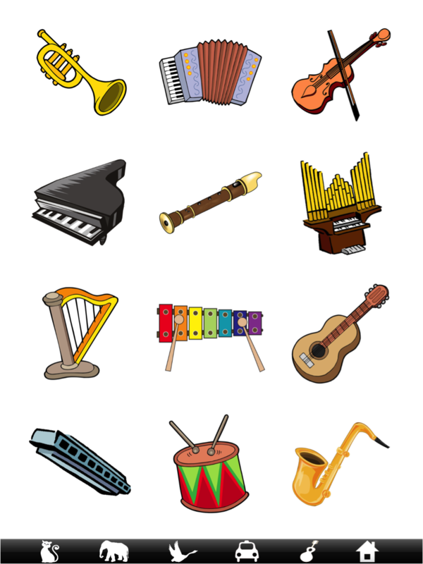 28 gommettes instruments de musique