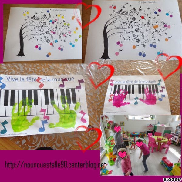 Bricolage enfant la fête de la Musique gommettes .. - Le blog de  nounoucoindespetits