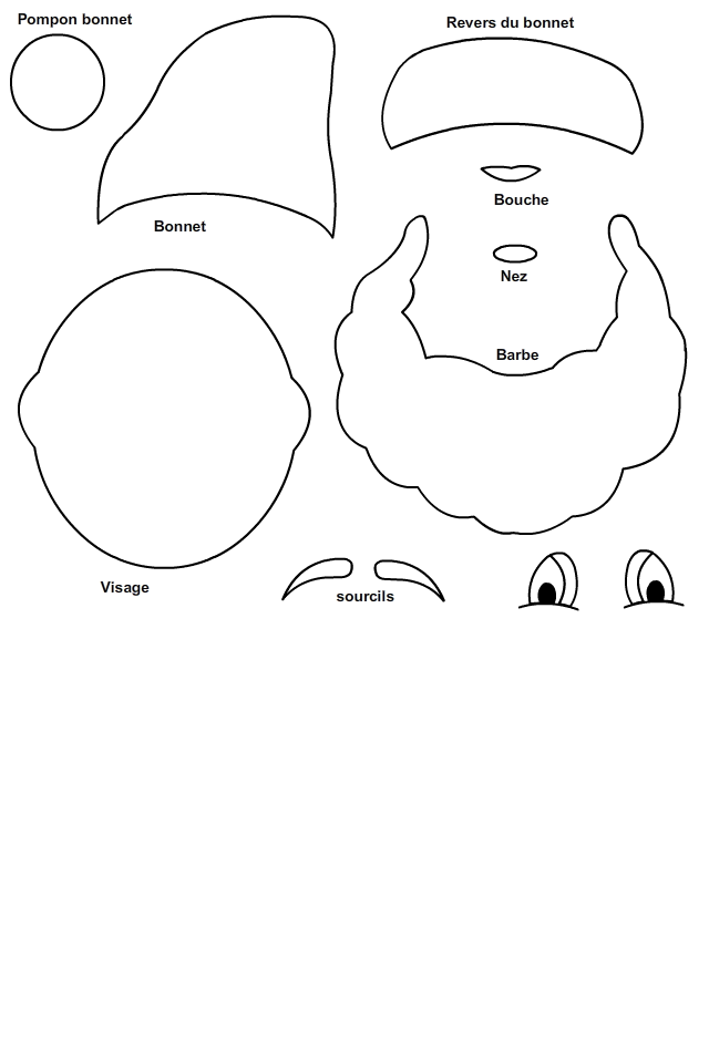 Barbe Pere Noel Coloriage  OHBQ.info