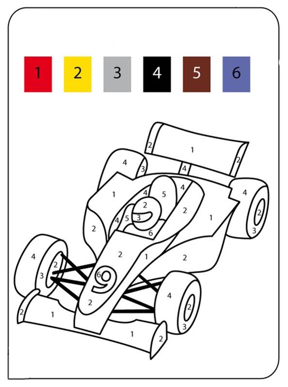 Voiture Coloriage Magique  Maternelle Coloriage magique maternelle