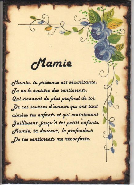 Poeme Et Coloriage Fete Des Mamies